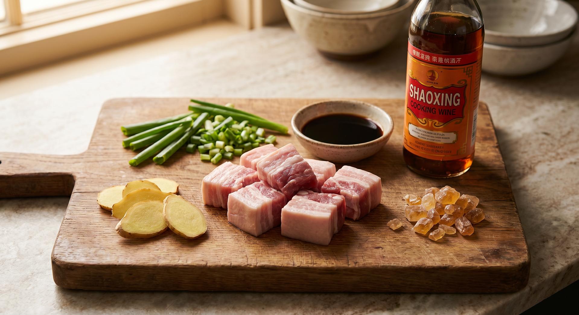 红烧肉食材准备